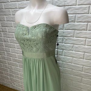 Adrianna Papell Strapless Tulle Lace Party / Cocktail Dress